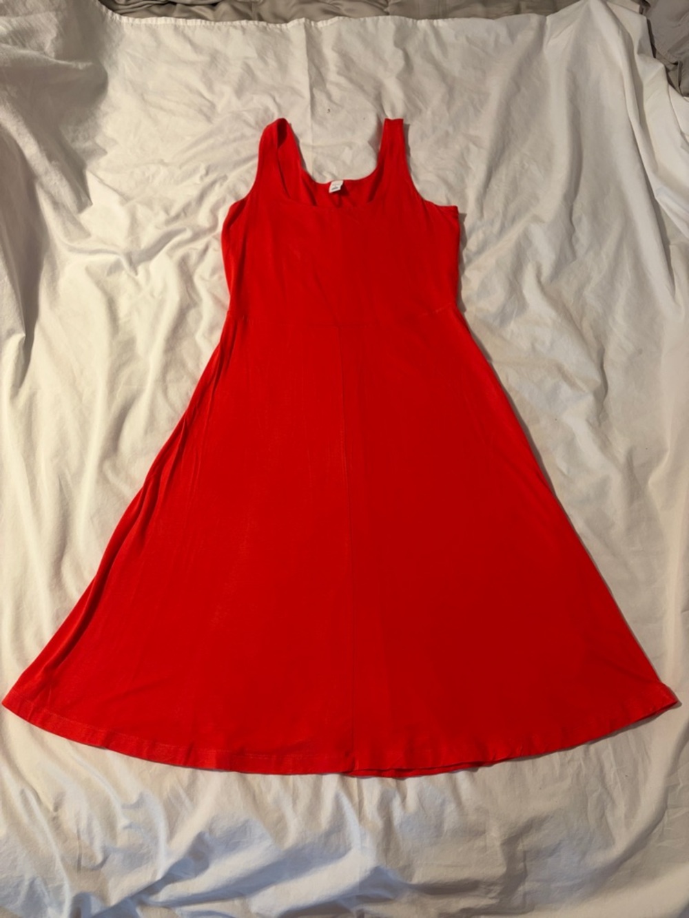 Old Navy Red Sleeveless Midi A-Line Dress